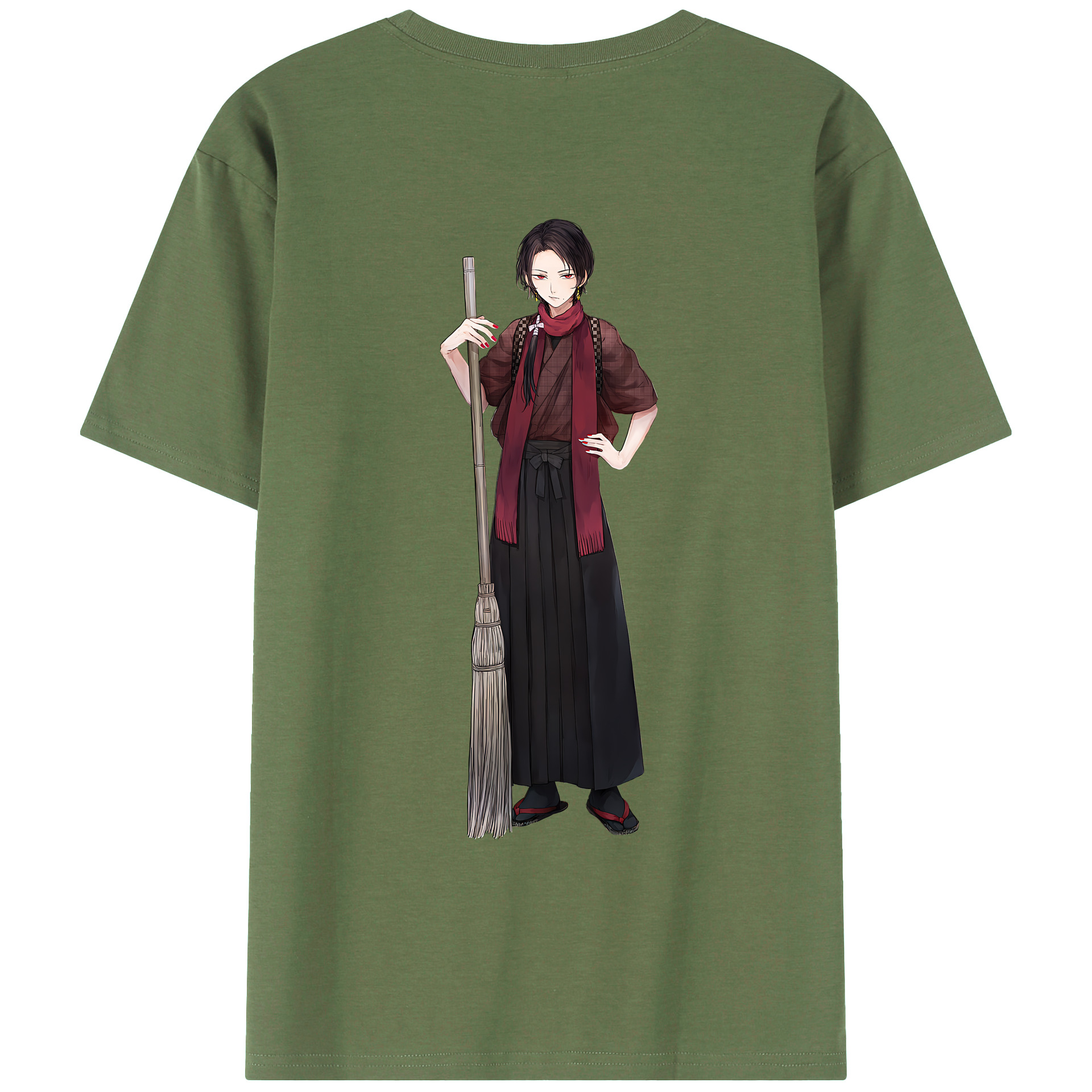 （画像用） 刀剣乱舞 Touken Ranbu 綿100％ メンズ半袖Tシャツ（バックプリント） 通気性